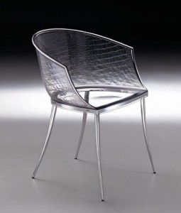 szklane krzesło od Fiam